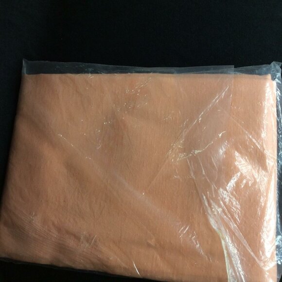 Vintage 80s Peach Sheer One Panel Curtain Super Wide 60" x 81" New - Picture 5 of 7